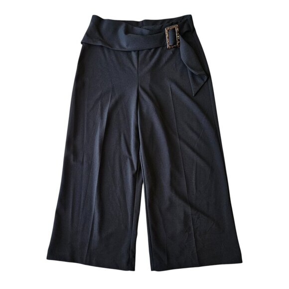 Joseph Ribkoff NWT Black Belted Ella Capris Pants Sz 8 - Picture 1 of 6